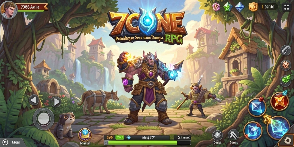 Tampilan gameplay RPG yang epik dan terlibat.