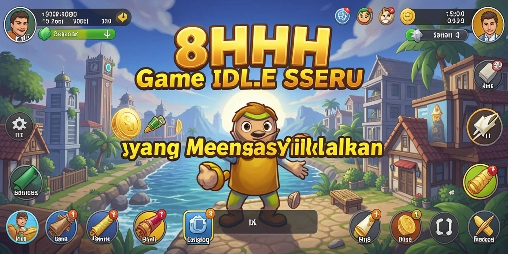 Tampilan gameplay seru dari 8HHH dengan karakter yang sedang beraksi.