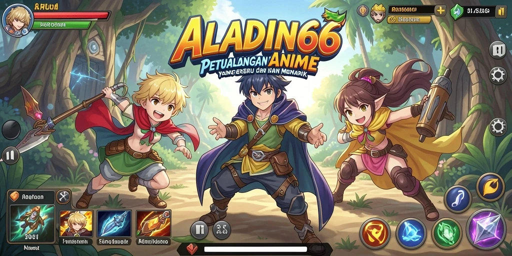 Tampilan gameplay dinamis dalam ALADIN66 dengan karakter Anime yang menarik.
