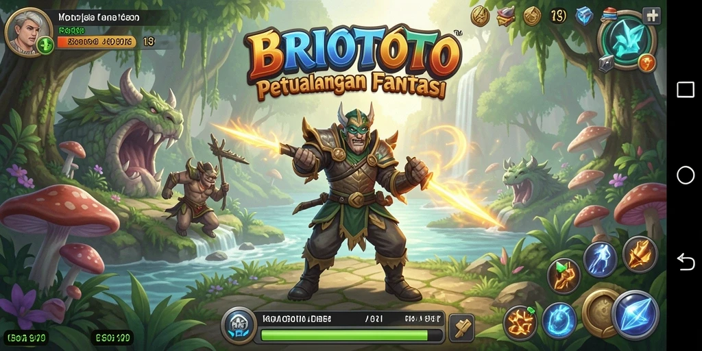 Tangkapan layar gameplay BRIOTOTO yang menunjukkan aksi luar biasa dalam RPG.