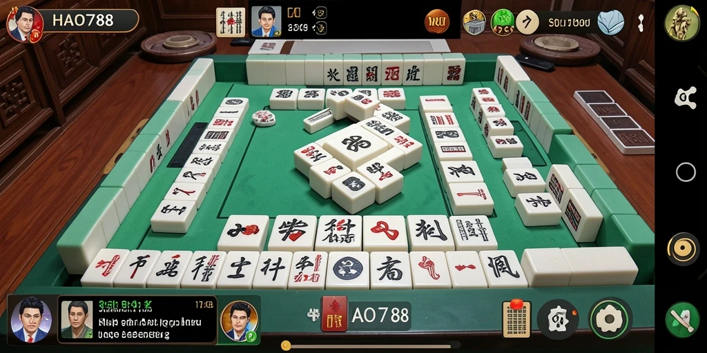 Tampilan gameplay Mahjong yang mendebarkan dari HAO788.