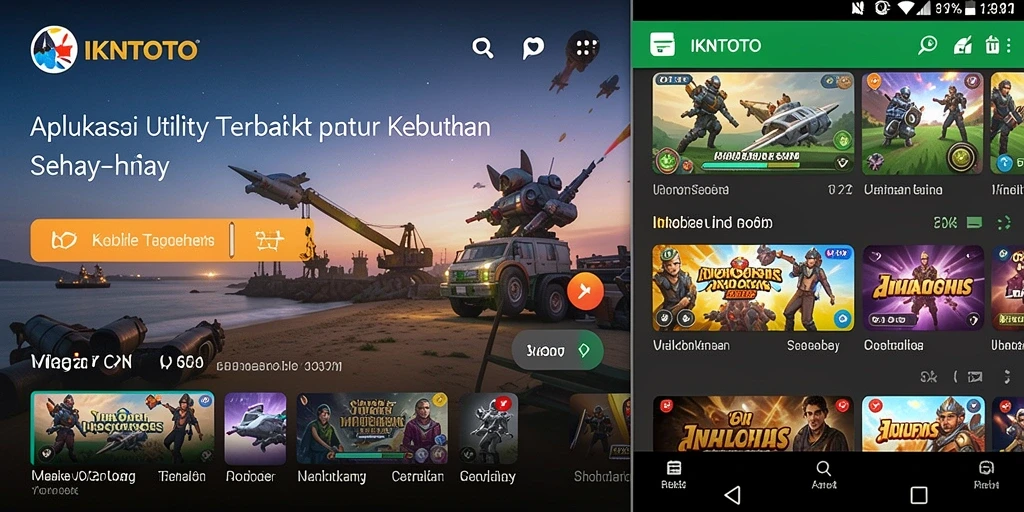Tampilan utama IKNTOTO dengan fitur-fitur Utility yang lengkap.