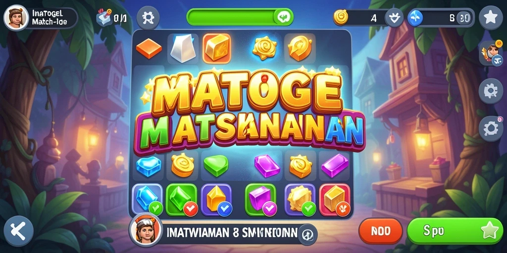 Gameplay seru di INATOGEL dengan tantangan Match-3 yang menarik.