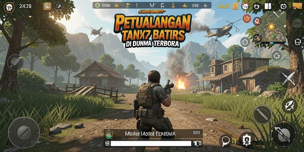 Tampilan gameplay JARUM77 yang menampilkan eksplorasi dunia terbuka.
