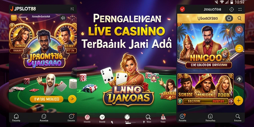 Tampilan gameplay JPSLOT88 yang mengesankan dalam suasana Live Casino.