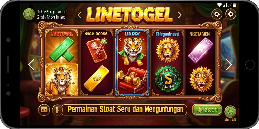 Tangkapan layar gameplay <strong>LINETOGEL</strong> yang menunjukkan keseruan memutar gulungan slot.
