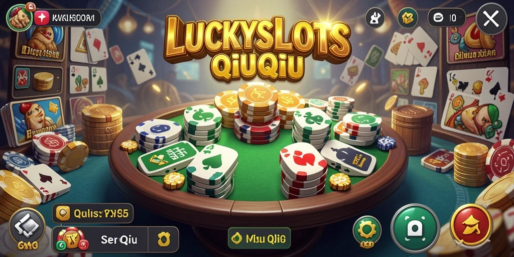 Tampilan menarik dari gameplay QiuQiu LUCKYSLOTS yang penuh warna.