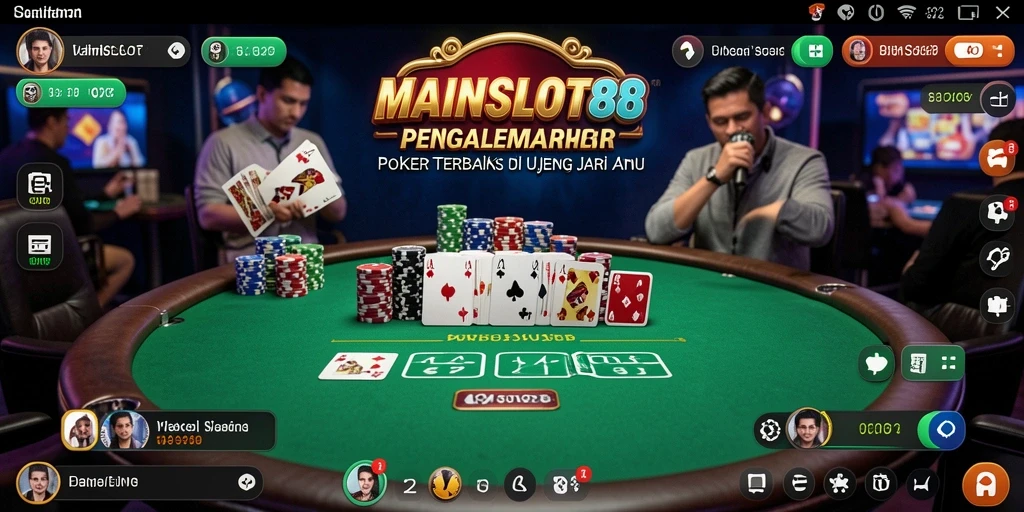 Tampilan menakjubkan dari gameplay poker yang seru dan interaktif.