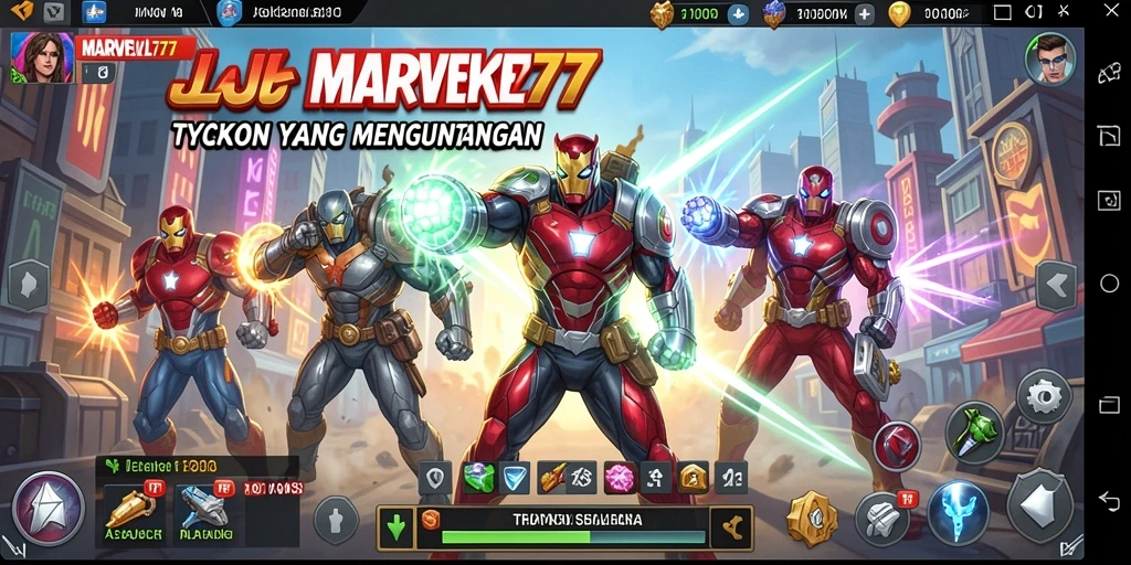 Tangkapan layar utama MARVEL77 menampilkan dinamika gameplay Tycoon yang intens.