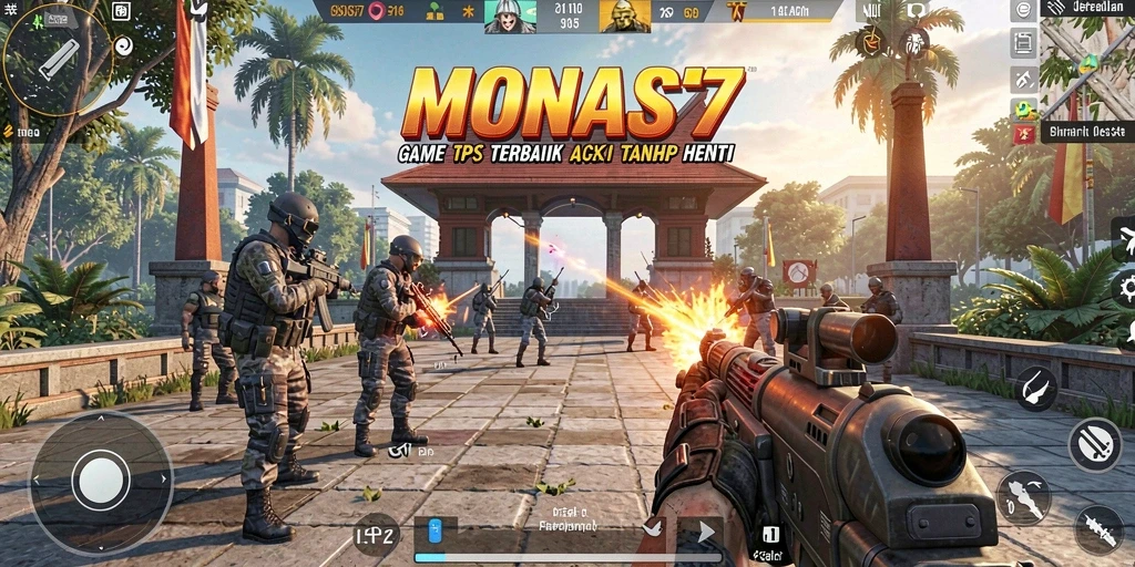 Tampilan utama gameplay seru MONAS77 dengan aksi mendebarkan.