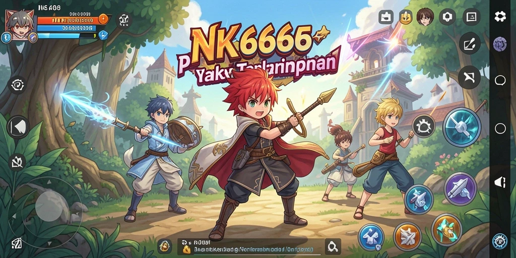 Tampilan menarik dari gameplay NK666 dengan karakter Anime khas.