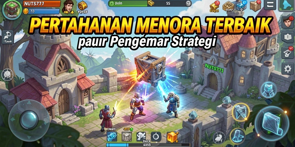 Tampilan gameplay menegangkan dalam NUTS777, menghadapi gelombang musuh.
