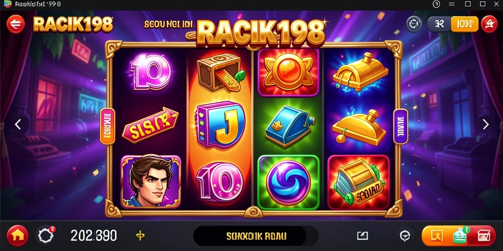 Tampilan gameplay yang menarik di RACIK198 slot.