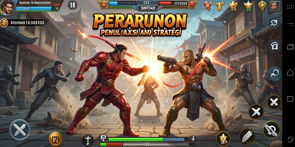 Tampilan gameplay menarik dari SINTE4D saat pertarungan terjadi.