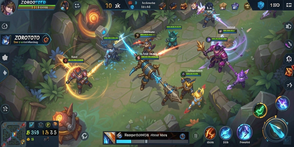 Gameplay seru ZOROTOTO dengan aksi pertarungan tim.